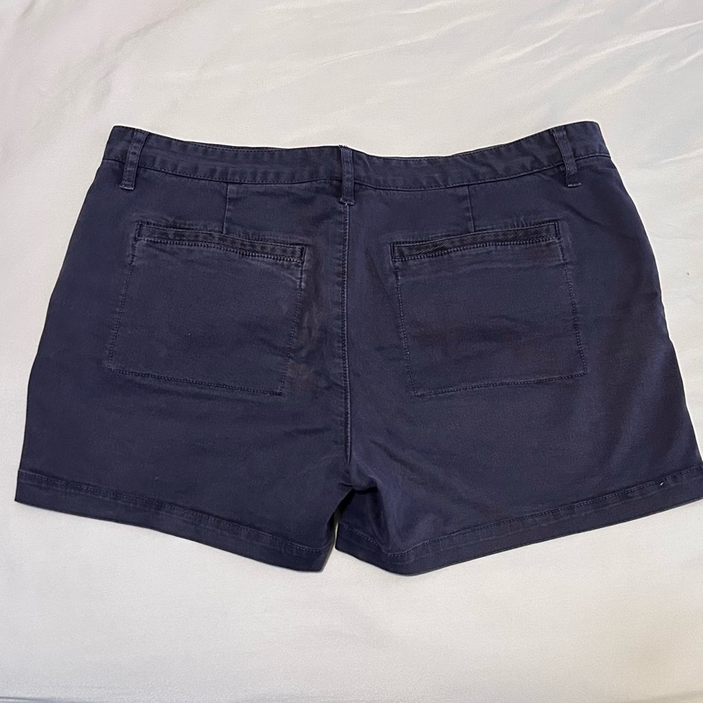 Anthropologie Sanctuary Navy Blue Chino Shorts Size 30 - Picture 3 of 6